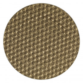 Χριστουγεννιάτικη Διακοσμητική Πιατέλα Πλαστική Στρογγυλή Χρυσή Δαντέλα 33cm