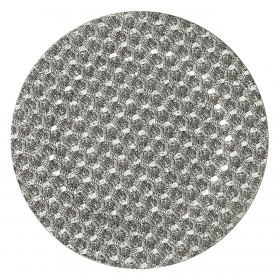Χριστουγεννιάτικη Διακοσμητική Πιατέλα Στρογγυλή Πλαστική Ασημί Δαντέλα 33cm