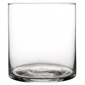 Βάζο Διακοσμητικό - Γυάλα Κύλινδρος Διάφανο 12x12cm