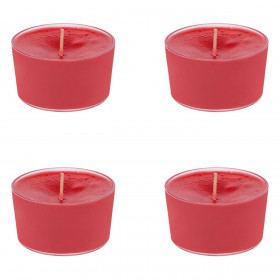 Κεριά Ρεσώ Κόκκινα Άρωμα Κεράσι 5.5x3cm - 4 τμχ.