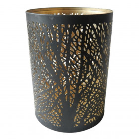 Βάση Ρεσώ Μεταλλική Μαύρη Χρυσή Διάτρητη Δέντρα 14cm