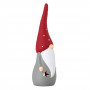 Χριστουγεννιάτικο Κεραμικό Άγιος Βασίλης Gnome Κόκκινο Σκουφί Πουά για Ρεσώ 8x7x24cm