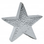 Χριστουγεννιάτικο Κεραμικό Διακοσμητικό Αστέρι Σφυρήλατο Ασημί 15x15x4