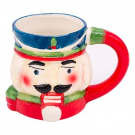 Χριστουγεννιάτικη Κούπα Κεραμική 3D Καρυοθραύστης 530ml