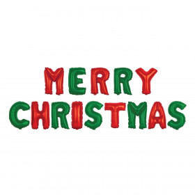 Χριστουγεννιάτικα Μπαλόνια Πάρτι Foil Merry Christmas - 14 τμχ.