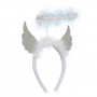 Στέκα Άγγελος με Φτερά &amp Φωτοστέφανο Ασημί Glitter 
