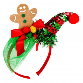 Στέκα Χριστουγεννιάτικη Σκουφί Παγιέτες Ζαχαρωτό &amp Τούλι