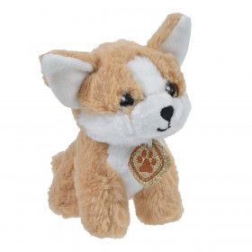 Λούτρινο Σκυλάκι Chihuahua Καφέ Λευκό 15cm