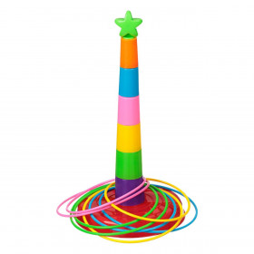 Παιχνίδι Δεξιοτήτων Πολύχρωμος Πύργος με 8 Δακτύλιους