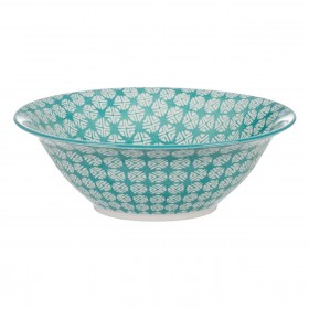 Μπολ Σερβιρίσματος Πορσελάνη Βεραμάν Λευκά Σχέδια 1.65 lt