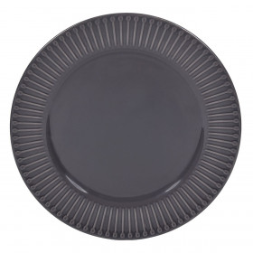Πιάτο Σερβιρίσματος Κεραμικό Γκρι Glaze με Ανάγλυφες Γραμμμές 26.5cm