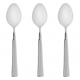 Κουτάλια Φαγητού Ανοξείδωτο Ατσάλι Ανάγλυφο Ματ Σχέδιο 20 cm - 3 τμχ.