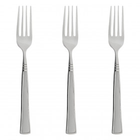 Πιρούνια Φαγητού Ανοξείδωτο Ατσάλι Ανάγλυφο Ματ Σχέδιο 20 cm - 3 τμχ.