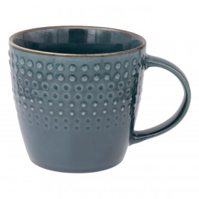 Κούπα Κεραμική Πετρόλ Ανάγλυφα Dots 500 ml