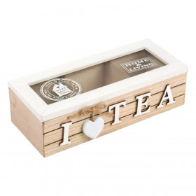 Ξύλινο Κουτί 3 Θέσεων Για Τσάι 24x10x7cm
