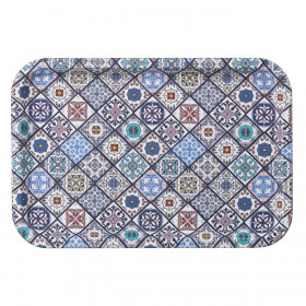 Δίσκος Σερβιρίσματος Χρωματιστά Tiles Δερμάτινη Επίστρωση 31x21 cm