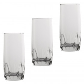 Ποτήρι Νερού Γυάλινο Διάφανο Diamond 380 ml - 3 τμχ.