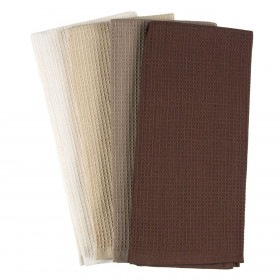 Ποτηρόπανο Καφέ Μπεζ Εκρού 58x39 cm - 4 τμχ.