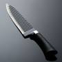 Μαχαίρι Chef Μαύρο Ασημί με Ανοξείδωτη Κυματιστή Λεπίδα 32.5cm