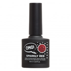 Ημιμόνιμο Βερνίκι Κόκκινο Glitter - 8ml