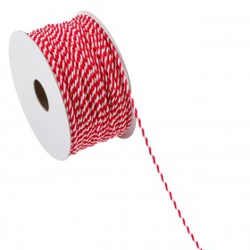 Χριστουγεννιάτικο Διακοσμητικό Κορδόνι Δέντρου Κόκκινο Λευκό 20 m