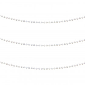 Χριστουγεννιάτικη Γιρλάντα Στολισμού Δέντρου Λευκές Ιριδίζουσες Πέρλες 8 m