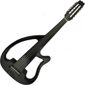 Ηλεκτρικό Ούτι S-02 Silent Χειροποίητο Μαύρο με Θήκη