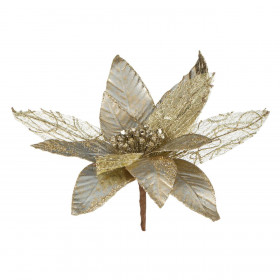 Χριστουγεννιάτικο Διακοσμητικό Αλεξανδρινό Σαμπανί Ανάγλυφο Παγιέτες Glitter 30 cm