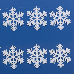 Χριστουγεννιάτικο Διακοσμητικό Banner Νιφάδες 20x20cm - 6 τμχ.