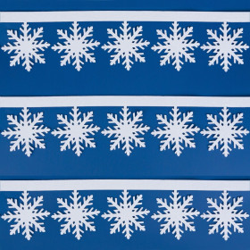 Χριστουγεννιάτικο Διακοσμητικό Banner Χιονιού Λευκές Νιφάδες 2m x 15cm