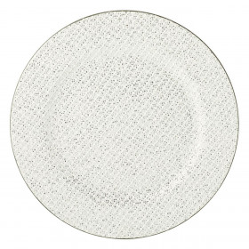 Πιατέλα Διακοσμητική Πλαστική Λευκή Crystal 33 cm