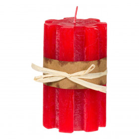 Κερί Αρωματικό Kόκκινο Μήλο Κανέλα Ακτίνες Νιφάδας 7x12 cm