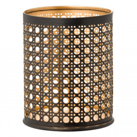 Βάση Ρεσώ Μεταλλική Μαύρη Μπρονζέ Διάτρητη Πουά 8x10cm