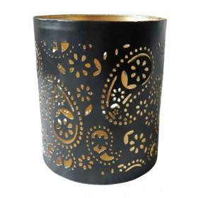 Βάση Ρεσώ Μεταλλική Μαύρη Χρυσή Διάτρητη Λαχούρια 10cm