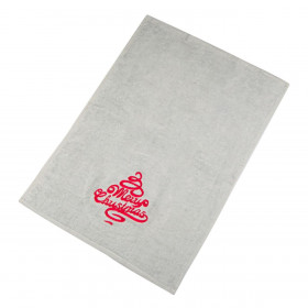 Χριστουγεννιάτικη Πετσέτα Χεριών Βαμβακερή Γκρι Κέντημα &quotMerry Christmas&quot 60x40cm