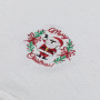Χριστουγεννιάτικη Πετσέτα Χεριών Βαμβακερή Λευκή Κέντημα Άγιος Βασίλης &quotMerry Christmas&quot 60x40cm