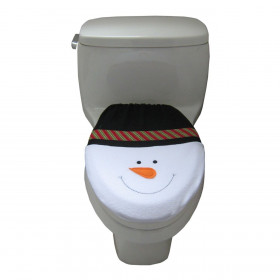 Χριστουγεννιάτικο Κάλυμμα Τουαλέτας Χιονάνθρωπος 42x36cm