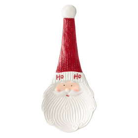 Χριστουγεννιάτικη Κουτάλα Κεραμική Λευκή Κόκκινη Άγιος Βασίλης &quotHo Ho&quot 25.5cm
