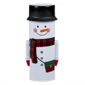 Χριστουγεννιάτικο Μεταλλικό Κουτί 3D Σχήμα Χιονάνθρωπος 8.5x24.5cm