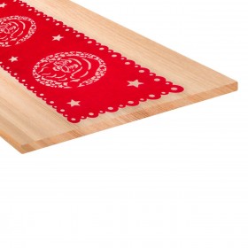 Χριστουγεννιάτικο Διακοσμητικό Ράνερ Κόκκινη Τσόχα Άγιος Βασίλης 116x30cm