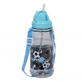 Παγούρι Παιδικό Pop Up Πλαστικό Γκρι Βεραμάν Μπάλες &quotGoal&quot 500ml