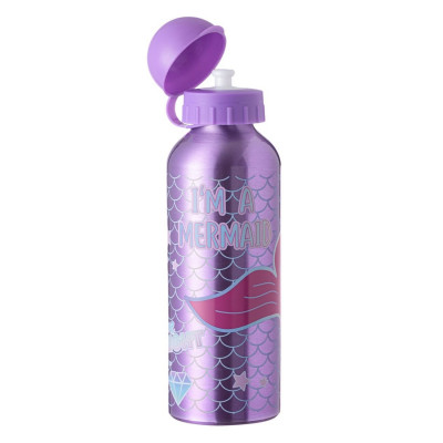 Παγούρι Αλουμινίου Μωβ Ουρά Γοργόνας &quotI'm a mermaid&quot 500ml