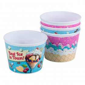Μπολ Παγωτού Πλαστικά με Τύπωμα 290 ml - 4τμχ. Μπολ Παγωτού Πλαστικά με Τύπωμα 290 ml - 4τμχ.