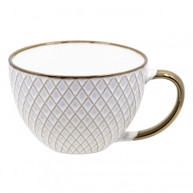 Φλιτζάνι Γίγας Κεραμικό Μπεζ Μπρονζέ Σχέδιο Ρόμβοι 310 ml Φλιτζάνι Γίγας Κεραμικό Μπεζ Μπρονζέ Σχέδιο Ρόμβοι 310 ml