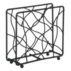 Θήκη για Χαρτοπετσέτες Μαύρη Μεταλλική 14x4.5x14 cm