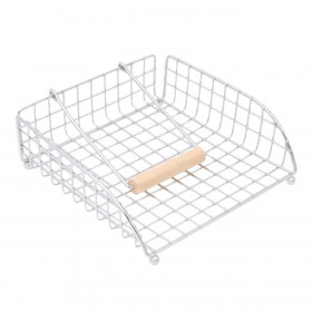 Θήκη για Χαρτοπετσέτες Μεταλλική Ξύλινη Λεπτομέρεια 18.5x18.5x6 cm