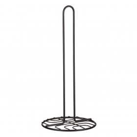 Βάση - Θήκη για Χαρτί Ρολό Κουζίνας Μεταλλική Μαύρη 13.5x29 cm