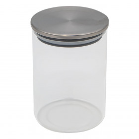 Βάζο Αποθήκευσης Γυάλινο Πυράντοχο Διάφανο Μεταλλικό Καπάκι 500 ml