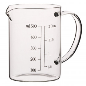 Δοσομετρητής - Μεζούρα Γυάλινος Διάφανος Θερμοανθεκτικός 500 ml Δοσομετρητής - Μεζούρα Γυάλινος Διάφανος Θερμοανθεκτικός 500 ml