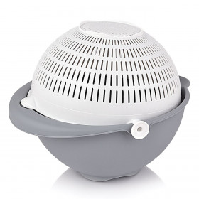 Σουρωτήρι Περιστρεφόμενο Λευκό Γκρι Πλαστικό 26x12